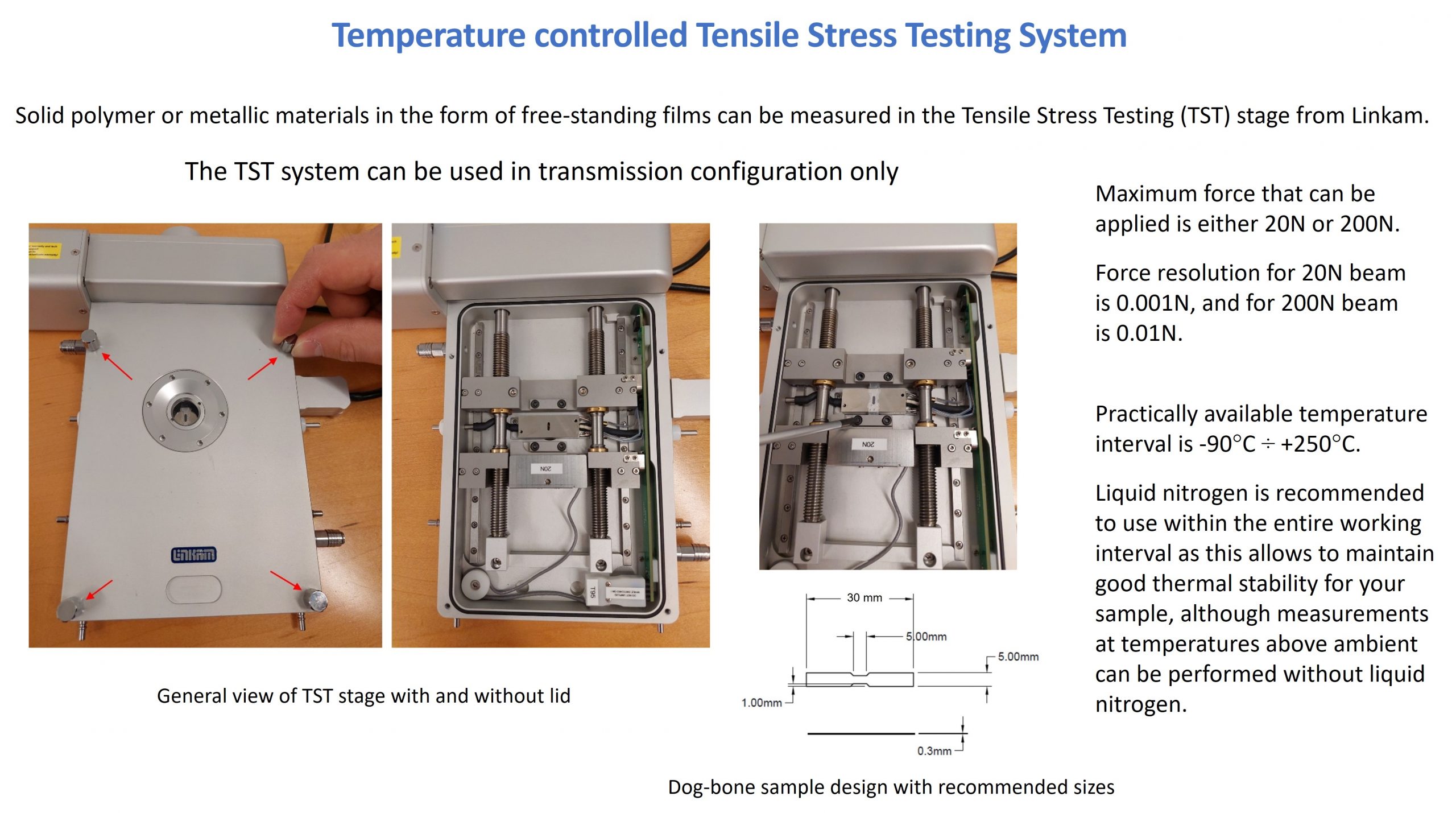 graphic of Tensile stage with temperature control.