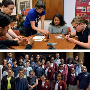 Sophia Siefert  working with students from Girard College and Pennsylvania School for the Deaf 