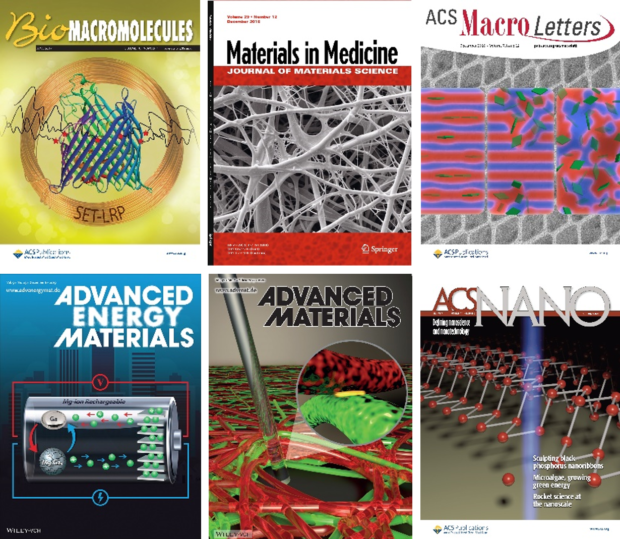 Recent Journal Covers Highlight MRSEC Activity