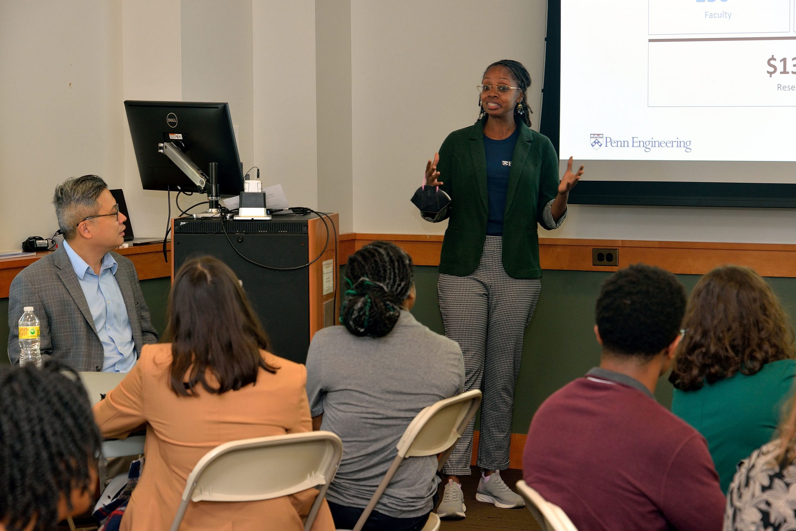 Christina Burton presenting at the DEEPennSTEM event