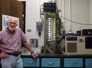 Gil Sloan with equipment